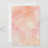 Bubbly Brautparty Peach Apricot Einladung (Rückseite)