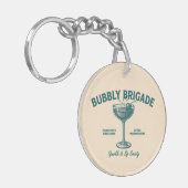Bubbly Brigade Funkel & Trink Gesellschaft Schlüsselanhänger (Vorderseite links)