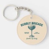 Bubbly Brigade Funkel & Trink Gesellschaft Schlüsselanhänger (Vorderseite)