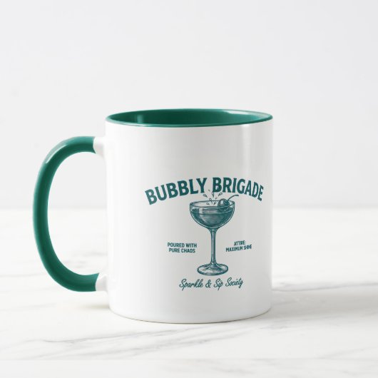 Bubbly Brigade Funkel & Trink Gesellschaft Tasse (Links)