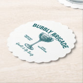 Bubbly Brigade Funkel & Trink Gesellschaft Untersetzer (angewinkelt)