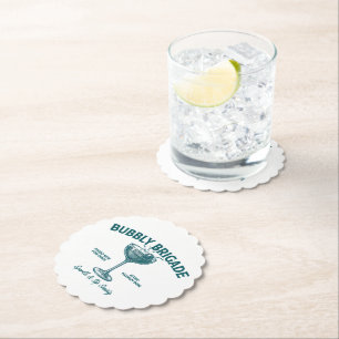 Bubbly Brigade Funkel & Trink Gesellschaft Untersetzer