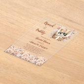 Bubbly brunch beige pfirsichfarbene Rose Brautpart Acryleinladungen (Ablage )