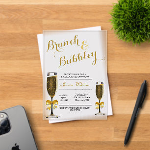 Bubbly & Brunch Brautparty Acryleinladungen
