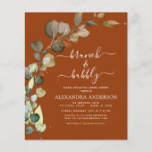 Bubbly Brunch & Burnt Orange Einladung Flyer (Vorne)