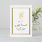Bubbly brunch Champagner Bubbles Event 40. Folieneinladung (Stehend vorne)