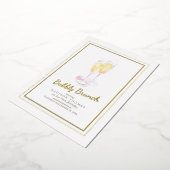 Bubbly brunch Champagner Bubbles Event 40. Folieneinladung (Gedreht)