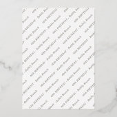 Bubbly brunch Champagner Bubbles Event 40. Folieneinladung (Rückseite)