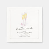 Bubbly brunch Champagner Bubbles Event Servietten (Vorderseite)