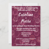 Bubbly & Brunch & Glitzer Rose Champagner Flasche  Einladung (Rückseite)