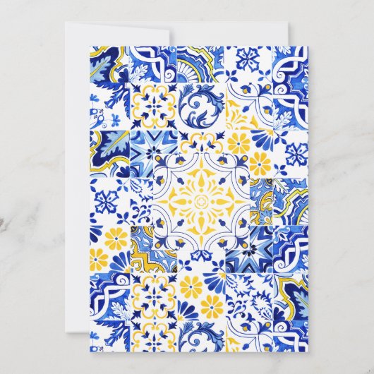 Bubbly Brunch Mediterranean Lemon Brautparty Einladung (Rückseite)