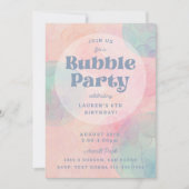 Bubbly Bubble Party Birthday Party Einladung (Vorderseite)