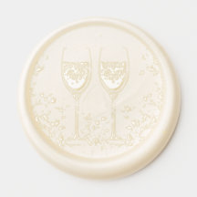 Bubbly Celebration Wax Siegel Stickers
