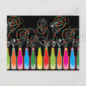 Bubbly Celebrations! Save the Date Benutzerdefinie Ankündigungspostkarte (Rückseite)