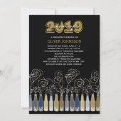 Bubbly Celebrrations Abschluss Foto Party Einladun Einladung (Vorderseite)