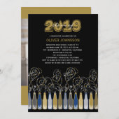 Bubbly Celebrrations Abschluss Foto Party Einladun Einladung (Vorne/Hinten)