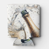 Bubbly champagne Happy Birthday Dosenkühler (Rückseite)