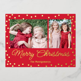 Bubbly Cheil Foil Holiday Postcard Weihnachtskarte Folien Feiertagspostkarte