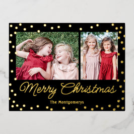 Bubbly Cheil Foil Holiday Postcard Weihnachtskarte Folien Feiertagspostkarte