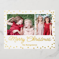 Bubbly Cheil Foil Holiday Postcard Weihnachtskarte
