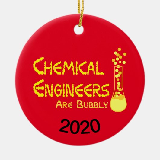 Bubbly Chemical Engineers Keramik Ornament (Vorne)