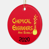 Bubbly Chemical Engineers Keramik Ornament (Links)