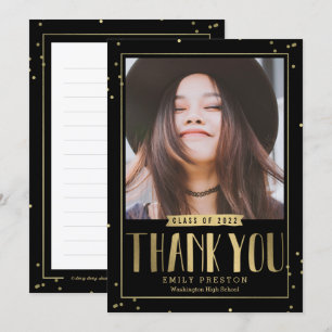 Bubbly Chic Abschluss Vielen Dank Note Card Dankeskarte