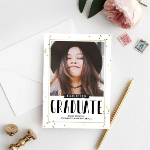 Bubbly Chic EDITABLE FARBEN Abschluss Einladung