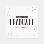 Bubbly Chic Graduation Party Napkins Serviette (Vorderseite)