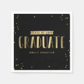 Bubbly Chic Graduation Party Napkins Serviette (Vorderseite)