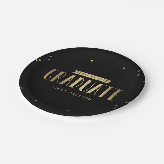 Bubbly Chic Graduation Party Teller (Schrägansicht)