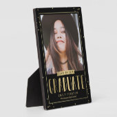 Bubbly Chic Graduierung Foto Gift Desktop Platte Fotoplatte (Seite)