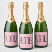 Bubbly Chic Schaumweinetikett (Flaschen)