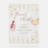 Bubbly Cocktails Gold Glitzer Bridal Brunch Acrylschild (Vorderseite)