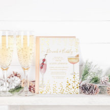 Bubbly Cocktails Gold Glitzer Bridal Brunch
