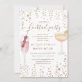 Bubbly Cocktails Virtual Cocktail Party Einladung (Vorderseite)
