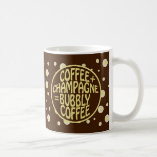Bubbly Coffee Spikes Champagner Spots Brown Yellow Kaffeetasse