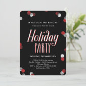 Bubbly Corporate Holiday Party Einladung (Stehend Vorderseite)