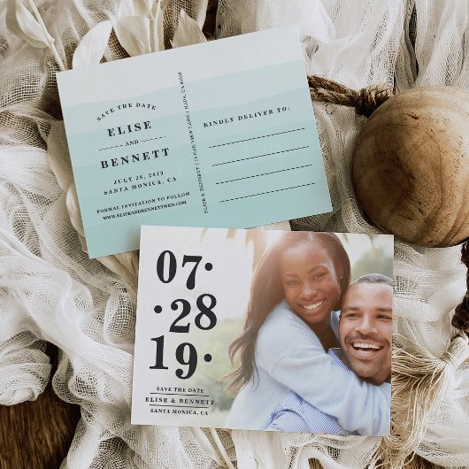 Bubbly Date | FOTO SAVE THE DATE Ankündigungspostkarte