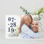 Bubbly Date | Foto Save the Date Karte (Stehend Vorderseite)