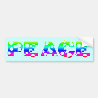 Bubbly Dot Rainbow PEACE Autoaufkleber