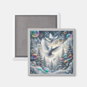 Bubbly Dovely Magnet (Vorderseite/Rückseite)