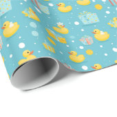 Bubbly Duck Baby Shock Wrapping Paper Geschenkpapier (Rolleneckpunkt)