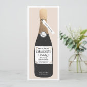 Bubbly Engagement Party lädt ein Einladung (Stehend Vorderseite)