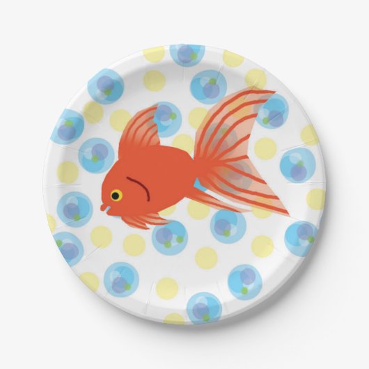 Bubbly Fish Birthday Tellers Pappteller (Vorderseite)