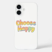 Bubbly Font "Choose Happy" Quote Case-Mate iPhone Hülle (Rückseite)