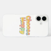 Bubbly Font "Choose Happy" Quote Case-Mate iPhone Hülle (Rückseite (Horizontal))