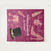 Bubbly Glitzer Champagne Junggeselinnen-Abschied T Wandteppich (Vorderseite (Horizontal))