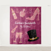 Bubbly Glitzer Champagne Junggeselinnen-Abschied T Wandteppich (Vorderseite)