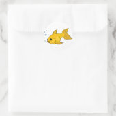 Bubbly Goldfish Runder Aufkleber (Tasche)